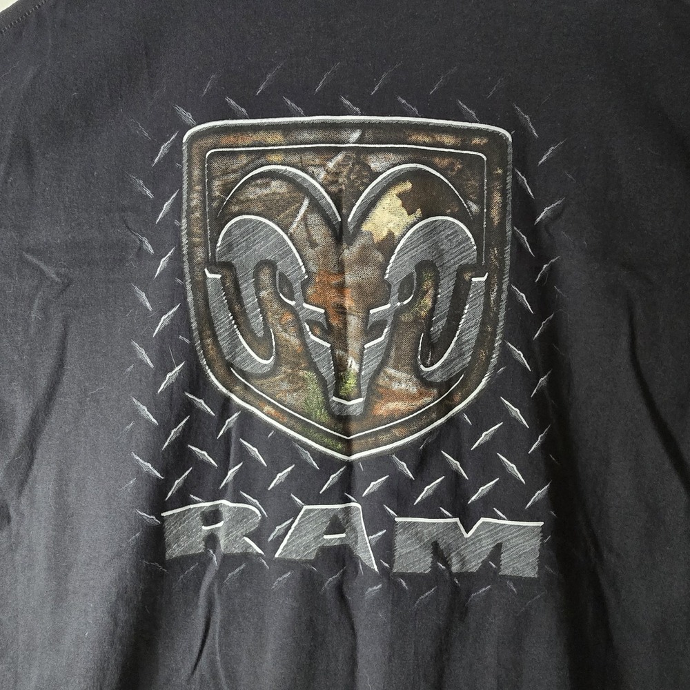 Dodge RAM Graphic T-Shirt Men's 2XL‎ Black Trucks Double-Sided USA